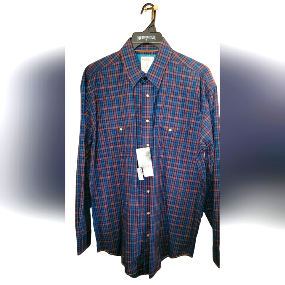 Panhandle Rough Stock Men's Longsleeve Buttondown, Size Large